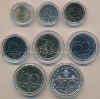 1995. 1Ft-200Ft 8db klf, forgalmi sor kapszulában (közte 200ft Ag "Deák") T:1
