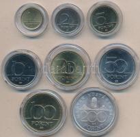 1993. 1Ft-200Ft 8db klf, forgalmi sor kapszulában (közte 200ft Ag "MNB" T:1