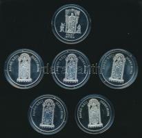 DN "Árpád-Házi Szentjeink" 6db ezüstözött CuNi emlékéremből álló éremszett díszdobozban (d...