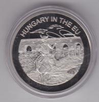 Máltai Lovagrend 2004. 100L "Magyarország az EU-ban" T:PP tanúsítvánnyal  Sovereign Order of Malta 2004. 100 Liras "Hungary in the EU" C:PP