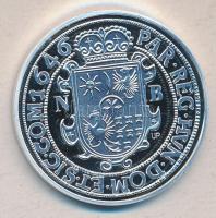 Magyar tallérok utánveretben "I. Rákóczi György tallérja 1646." Ag (0,999) 20g T:PP Tanúsí...