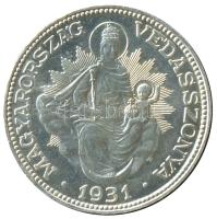 1931. 2P Ag "Madonna" T:1,1- Hungary 1931. 2 Pengő Ag "Madonna" C:UNC,AU Adamo P7.