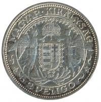 1935. 2P Ag "Madonna" T:1- apró ph.
Hungary 1935. 2 Pengő Ag "Madonna" C:AU smal...
