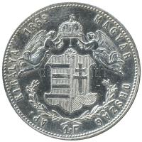 1869KB 1Ft Ag "Angyalos címer" T:1-,2 Hungary 1869 1 Forint Ag "Coat of arms with Angels" Kremnitz C:AU,XF Unger III.: 1463a., Huszár: 2136., Adamo M15.