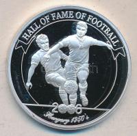 Uganda 2006. 2000Sh Ag "Futball hírességei - Magyarország 1950-es évek" T:PP tanúsítvánnya...