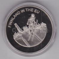 Máltai Lovagrend 2004. 100L "Finnország az EU-ban" T:PP tanúsítvánnyal Sovereign Order of Malta 2004. 100 Liras "Finland in the EU" C:PP