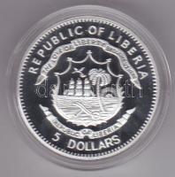 Libéria 2010. 5$ ezüstözött Cu "Nagy Hadvezérek / Hódító Vilmos" T:PP Tanúsítvánnyal, csak...