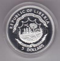 Libéria 2010. 5$ ezüstözött Cu "Nagy Hadvezérek / Giuseppe Garibaldi" T:PP Tanúsítvánnyal,...