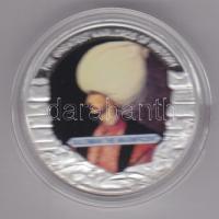 Libéria 2010. 5$ ezüstözött Cu "Nagy Hadvezérek / I. Szulejmán" T:PP Tanúsítvánnyal, csak 2000db! Liberia 2010. 5 Dollars silver plated Cu "The Greatest Warlords of History / Suleiman the Magnificent" T:PP with certificate, only 2000 examples!