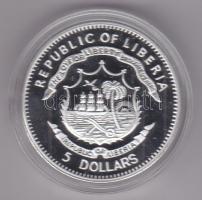 Libéria 2010. 5$ ezüstözött Cu "Nagy Hadvezérek / I. Szulejmán" T:PP Tanúsítvánnyal, csak ...