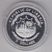 Libéria 2009. 5$ ezüstözött Cu "Nagy Hadvezérek / Bonaparte Napóleon" T:PP Tanúsítvánnyal,...