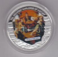 Libéria 2009. 5$ ezüstözött Cu "Nagy Hadvezérek / Atilla a Hunok fejedelme" T:PP Tanúsítvánnyal, csak 2000db! Liberia 2009. 5 Dollars silver plated Cu "The Greatest Warlords of History / Atilla the Hun" T:PP with certificate, only 2000 examples!