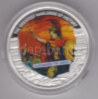 Libéria 2009. 5$ ezüstözött Cu "Nagy Hadvezérek / Nagy Sándor" T:PP Tanúsítvánnyal, csak 2000db! Liberia 2009. 5 Dollars silver plated Cu "The Greatest Warlords of History / Alexander the Great" T:PP with certificate, only 2000 examples!
