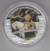 Libéria 2009. 5$ ezüstözött Cu "Nagy Hadvezérek / Árpád fejedelem" T:PP Tanúsítvánnyal, csak 2000db! Liberia 2009. 5 Dollars silver plated Cu "The Greatest Warlords of History / Árpád Prince of the Magyars" T:PP with certificate, only 2000 examples!