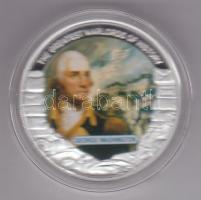 Libéria 2009. 5$ ezüstözött Cu "Nagy Hadvezérek / Geore Washington" T:PP Tanúsítvánnyal, csak 2000db! Liberia 2009. 5 Dollars silver plated Cu "The Greatest Warlords of History / George Washington" T:PP with certificate, only 2000 examples!