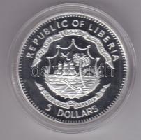 Libéria 2009. 5$ ezüstözött Cu "Nagy Hadvezérek / Savoyai Jenő" T:PP Tanúsítvánnyal, csak ...