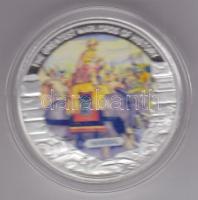 Libéria 2009. 5$ ezüstözött Cu "Nagy Hadvezérek / Hannibál" T:PP Tanúsítvánnyal, csak 2000db! Liberia 2009. 5 Dollars silver plated Cu "The Greatest Warlords of History / Hannibal" T:PP with certificate, only 2000 examples!