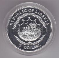 Libéria 2009. 5$ ezüstözött Cu "Nagy Hadvezérek / Hannibál" T:PP Tanúsítvánnyal, csak 2000...