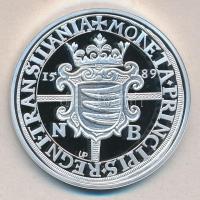 Magyar tallérok utánveretben "Báthory Zsigmond tallérja 1589N-B." Ag (0,999) 20g T:PP Tanú...