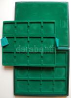 Éremtartó kazetta 1 kivehető tálcával, összesen 24 férőhellyel 55x55mm, újszerű állapotban!