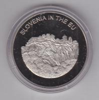 Máltai Lovagrend 2004. 100L "Szlovénia az EU-ban" T:PP tanúsítvánnyal Sovereign Order of Malta 2004. 100 Liras "Slovenia in the EU" C:PP