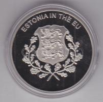 Máltai Lovagrend 2004. 100L "Észtország az EU-ban" T:PP tanúsítvánnyal Sovereign Order of Malta 2004. 100 Liras "Estonia in the EU" C:PP