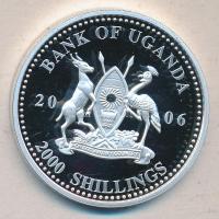 Uganda 2006. 2000Sh Ag "Futball hírességei -Törökország 1990-as évek" T:PP tanúsítvánnyal Uganda 2006. 2000 Shilling Ag "Hall of Fame of football - Turkey 1990s" C:PP