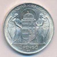 1939. 5P Ag "Horthy - balra" T:1- tanúsítvánnyal