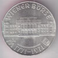 Ausztria 1971. 25Sch Ag "200 éves a Bécsi Tőzsde" T:2 tanúsítvánnyal! Austria 1971. 25 Schilling Ag "200th anniversary of the Vienna Exchange" C:XF with certificate