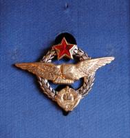 Jugoszlávia DN. Katonai Légierő zománcozott pilóta jelvény eredeti adományozói dísztokban! T:1-
Yugo...