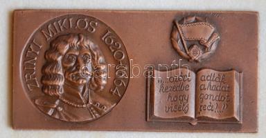 Garamkeszi János (1936-) DN. "Zrínyi Miklós Katonai Akadémia" Br emlékplakett dísztokban (...