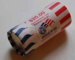 Amerikai Egyesült Államok DN. 1$ "Abraham Lincoln" (25x) eredeti bontatlan rolni T:1 USA ND 1 Dollar "Abraham Lincoln" (25x) original bankroll C:Unc