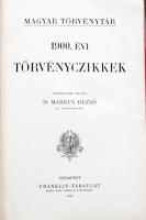 Magyar Törvénytár - Corpus Juris Hungarici 1000-1895 (-1906). Milleniumi emlékkiadás.
Dr. Csiky Kálm...