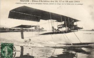 Festival of Aviation, Farman hydroplane with its pilot, Chevilliard
