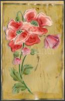 Floral mechanical silk card