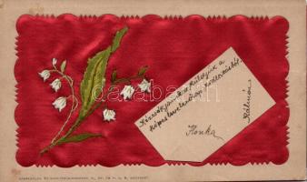 Floral silk card