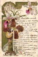 Art Nouveau floral Emb. litho (fl)