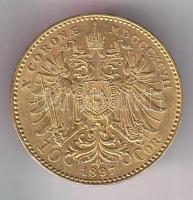 Ausztria 1897. 10K Au "Ferenc József" (3.38g) T:2-
Austria 1897. 10 Corona Au "Franz ...
