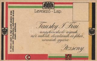 Tausky clothing warehouse, Pozsony, Central powers propaganda