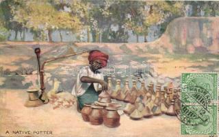 Indian folklore, native potter