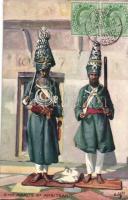 The Sikh Akalis, soldiers in Amritsar, Indian folklore, Raphael Tuck Oilett