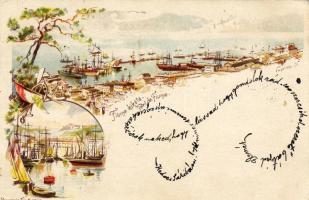 1899 Fiume Hafen Litho (Ga)