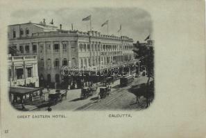 Kolkata, Calcutta; Great Eastern Hotel, tram, minicard (8,5 cm x 12,2 cm)