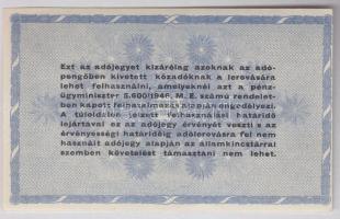 1946. 10.000.000AP vízjel nélküli papíron, eltolódott hátlapi nyomattal T:I