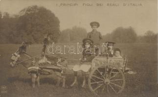 Italian Royal children, carriage, photo
