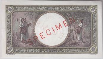 Románia 1938. 1000L "SPECIMEN" felülnyomással T:II
Romania 1938. 1000 Lei with "SPECI...