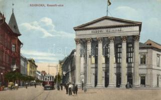 Szabadka Kossuth street, theatre, tram