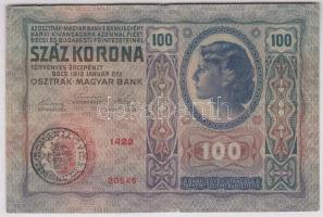 1912. 100K román körbélyegzővel T:III