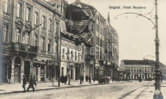 Belgrade Hotel Moszkva, damaged roof