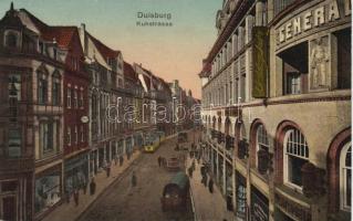 Duisburg Cow street, shops, tram (Rb)